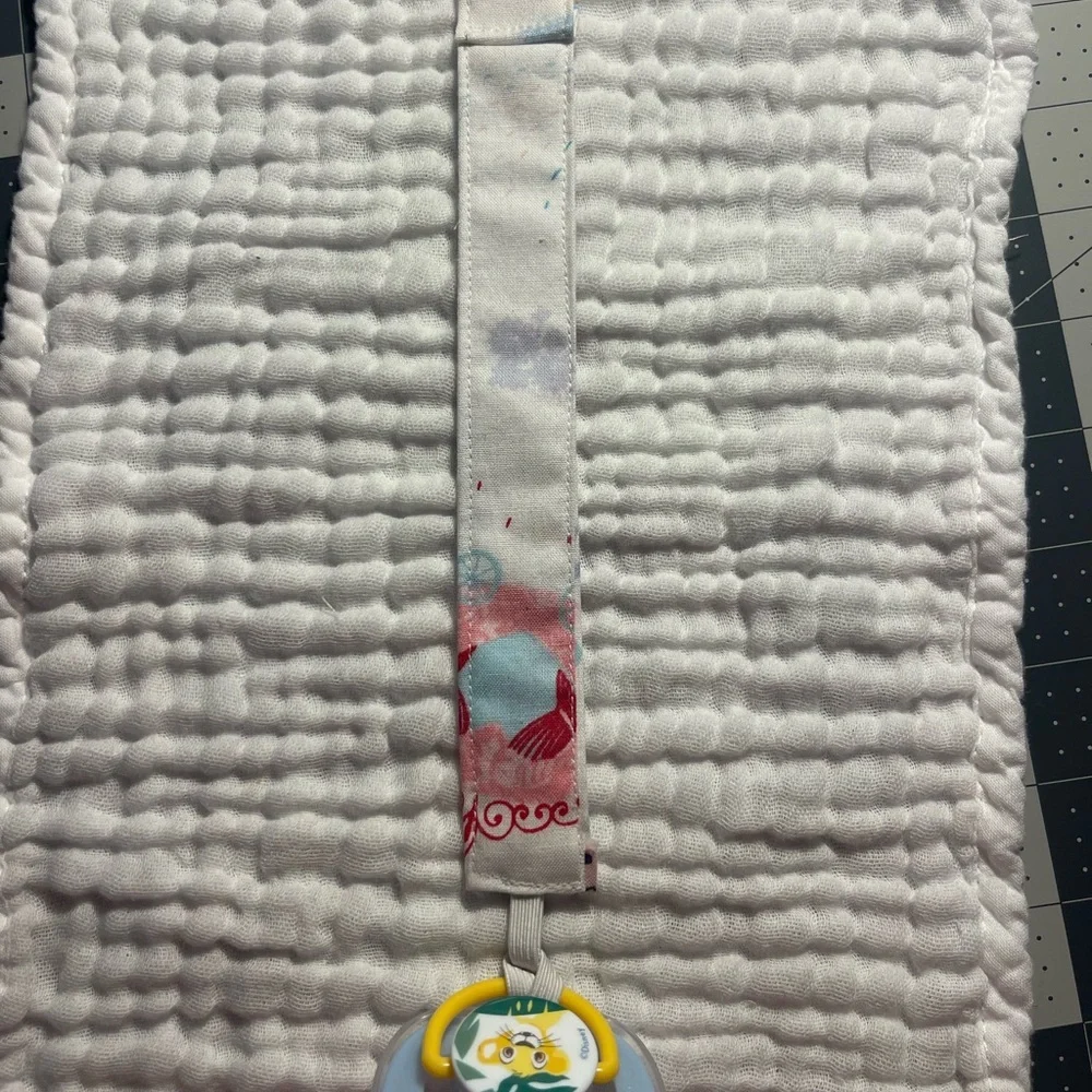 Handmade Hand Sewn Baby Girl's Princess 100% Cotton Pacifier Clip Binky Clip